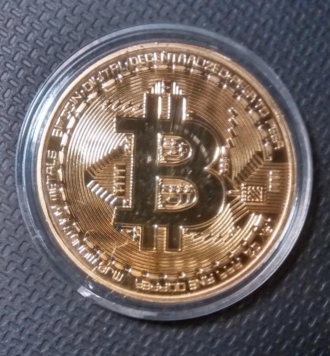 Dekorační mince se znakem Bitcoinu V52 - PoštovnéZDARMA.cz
