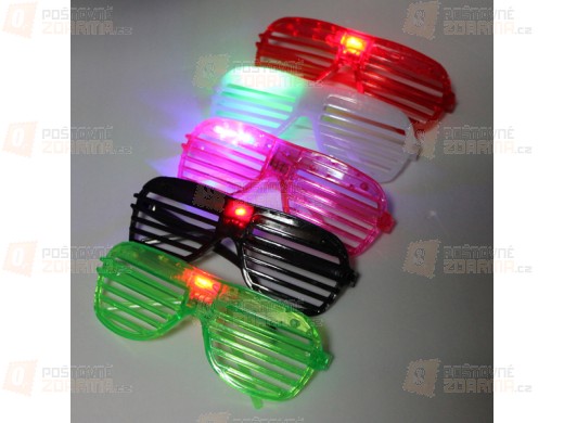 Brýle na párty s LED světlem - 6 barev