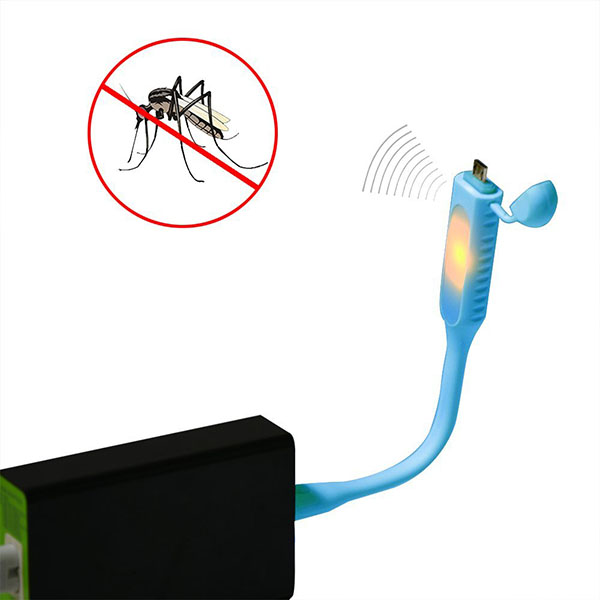 Ultrazvukové USB LED světlo k notebooku proti komárům