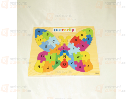 Vzdělávací hračka pro děti - puzzle v designu motýla