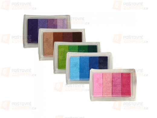 Barevné inkoustové polštářky - 6 barev