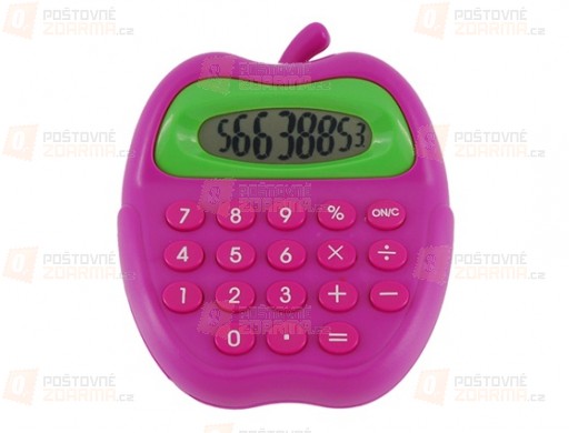 Barevná kalkulačka ve tvaru jablka