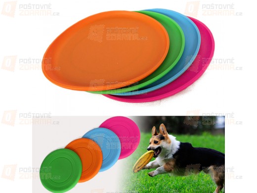 Barevný silikonový létající talíř pro psy