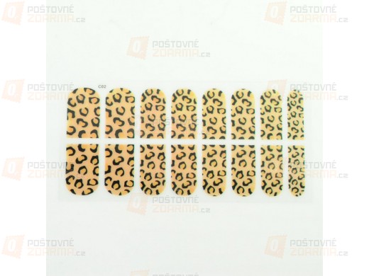 Nálepky na nehty - leopardí vzor