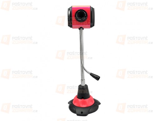 Webkamera s mikrofonem na flexi stojánku - černo-černá