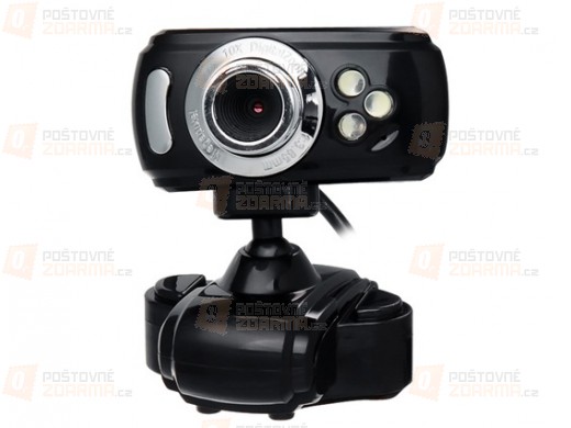 Webkamera s nočním viděním a mikrofonem - černá barva