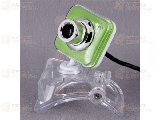 Zelená mini webkamera s mikrofonem