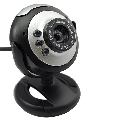 Webkamera s nočním viděním a mikrofonem - černá