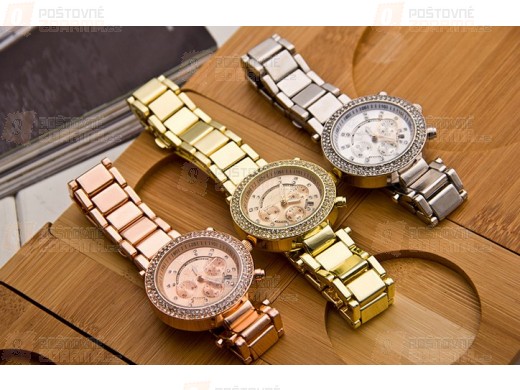 Geneva hodinky s kamínky ve třech barvách