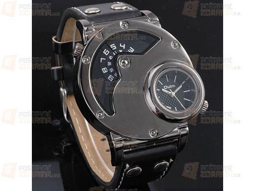 Pánské designové multifunkční hodinky se dvěma ciferníky