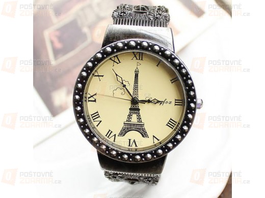 Vintage hodinky s Eiffelovkou