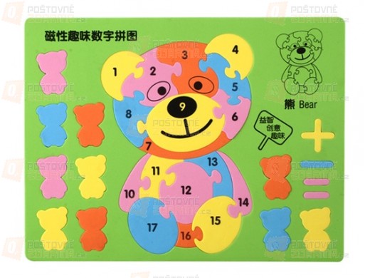 Vzdělávací hračka pro děti - Puzzle medvídek