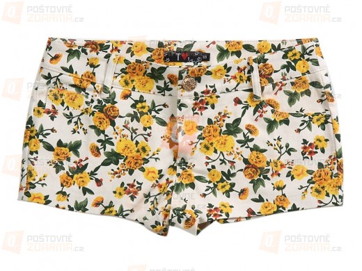 Dámské šortky s květinovým vzorem