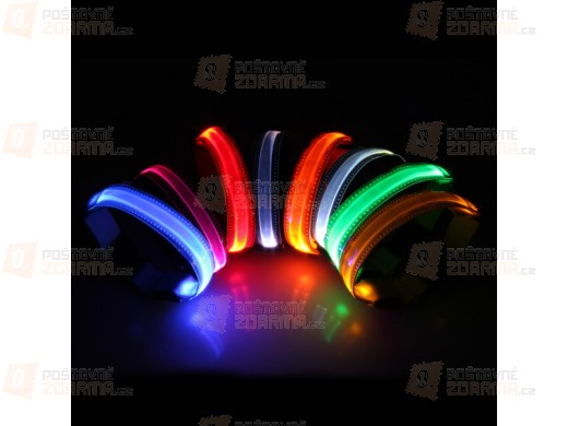 Svítící LED obojek - 4 velikosti, 8 barev