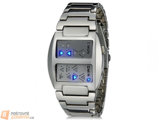 Pánské stylové LED hodinky s netradičním zobrazením času