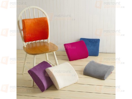 Plyšová zádová opěrka na židli - v 7 barvách