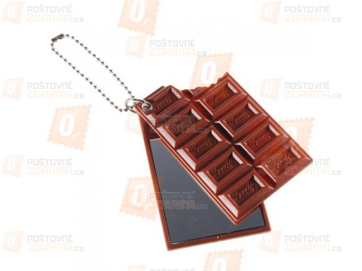 Přívěsek na klíče se zrcátkem - ve tvaru čokolády
