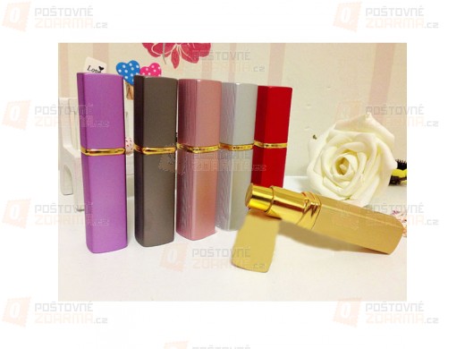 Hranatý flakónek na parfém - v 6 barvách