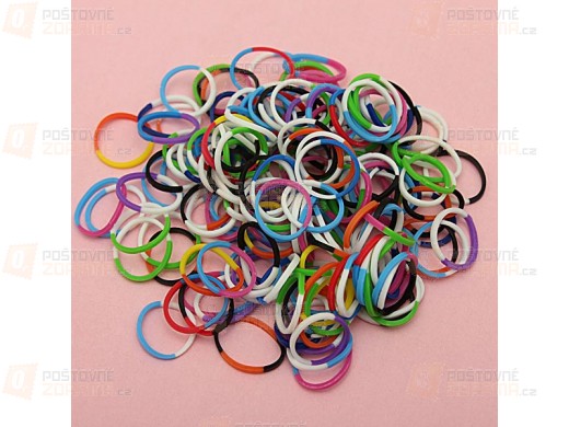 600 kusů gumiček - různé barvy