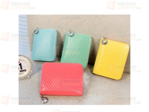 Malá peněženka na zip v pastelových barvách
