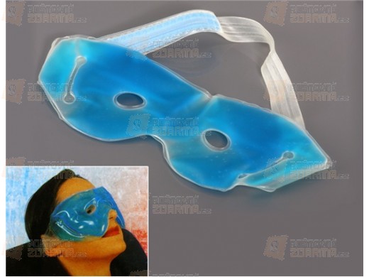 Chladící či hřejivá gelová maska na obličej - modrá