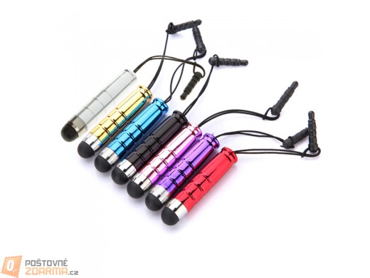 Barevné dotykové pero (stylus) s plastovým trnem - 6 barev