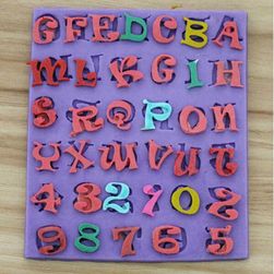 Forma do wykonywania ozdób - motyw alfabetu i cyfr