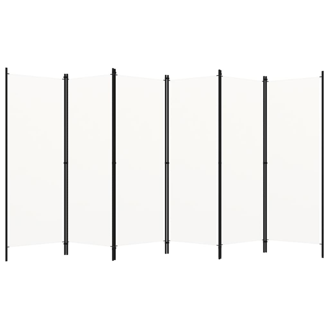 6dílný paraván bílý 300 x 180 cm ZO_320727-A 1
