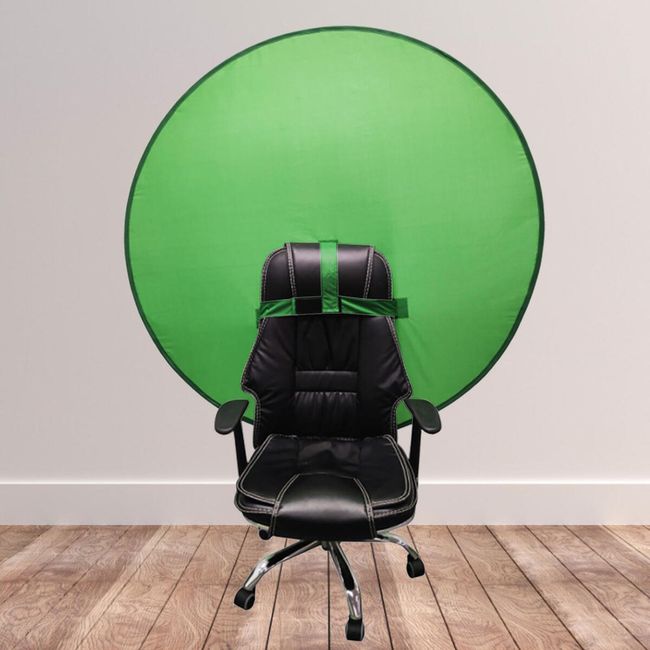 Płótno w kolorze zielonym z przedłużką do fotela Green Screen 1