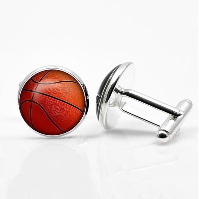 Manžetové gombíky s motívom basketbalovej lopty 1