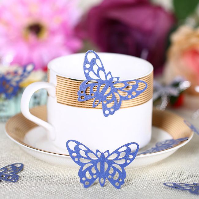 50 kusov papierových dekoračných motýlikov 1
