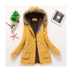 Jane Yellow női téli kabát - S méret, XS - XXL méret: ZO_235176-S