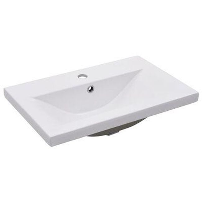 Vstavané umývadlo 61 x 39,5 x 18,5 cm keramické biele ZO_154593-A 1