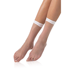 Bele ženske mrežaste nogavice ZO_65097
