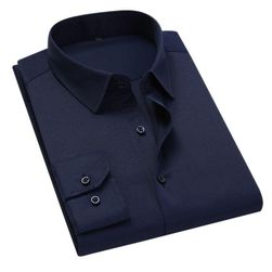 Plus rozmiar 5XL 6XL 7XL męska jednokolorowa koszula biznesowa moda na co dzień szczupła koszula z długim rękawem męska odzież marki  SS_4001283076764
