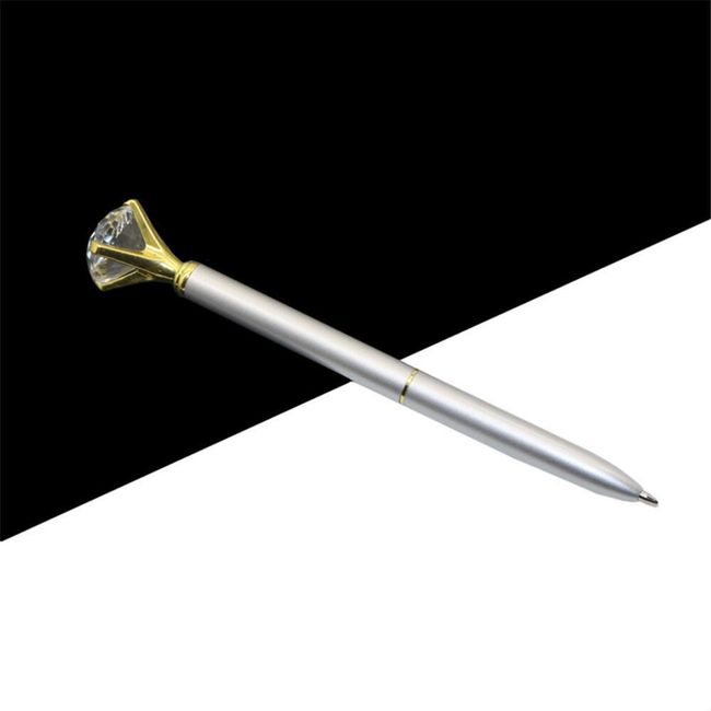 Kuličkové pero s ozdobou v podobě diamantu - 7 barev 1