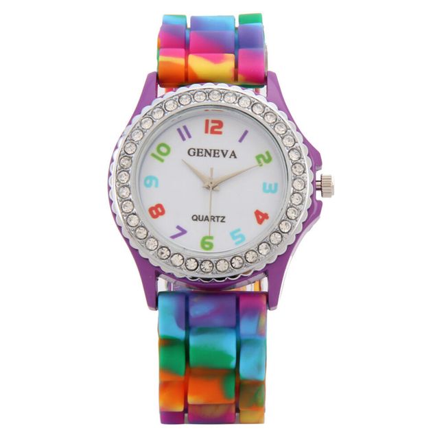Kolorowe silikonowe zegarki - 4 warianty 1