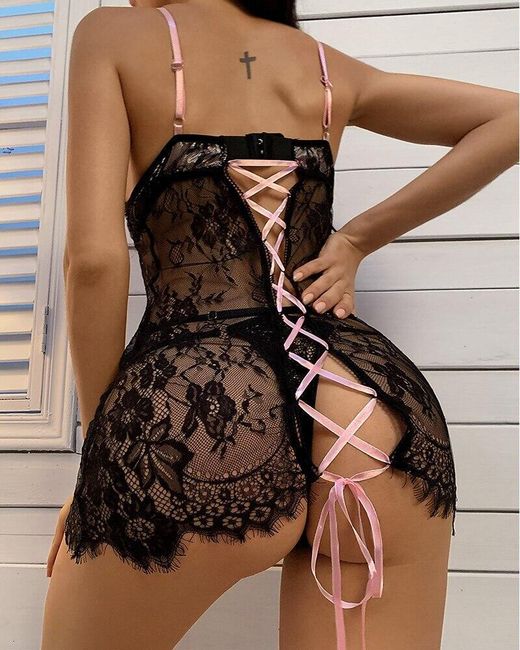 Women's lace dress with panties TF4351 1
