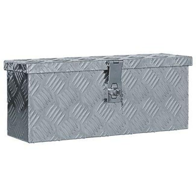 Aluminijasta škatla 48,5 x 14 x 20 cm srebrna ZO_142935-A 1