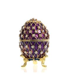 Pudełko na biżuterię - fioletowe jajka