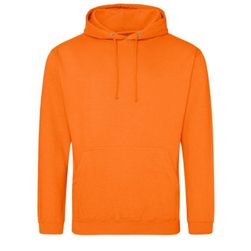 Moška majica s kapuco, 100 % poliester - oranžna, velikosti XS - XXL: ZO_261411-2XL