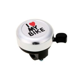 Okrągły dzwonek na rower z napisem I ♥ My Bike