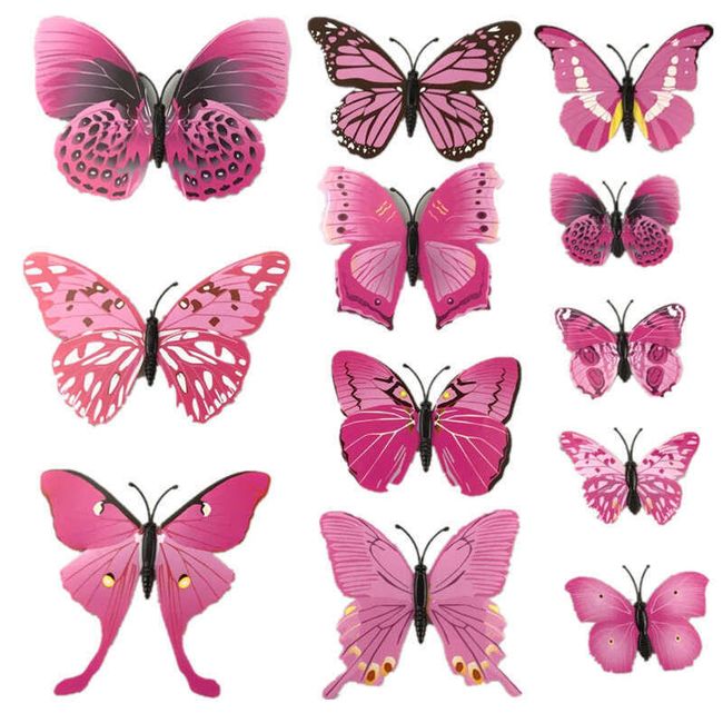Dekorativní nalepovací motýlci - více barev 1