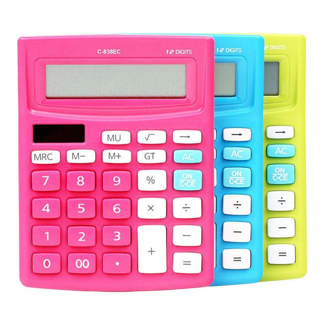Kolorowy kalkulator słoneczny - 3 kolory 1