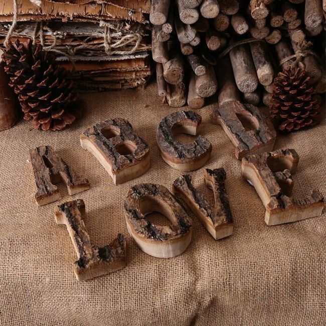 Дървени букви с цифри 1