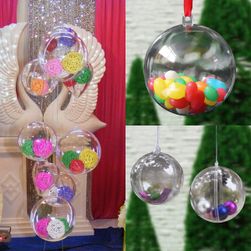 Прозрачни декоративни топки за окачване - 20 бр.