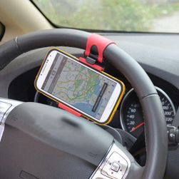 Nosilec na volanu za pametni telefon ali GPS - rdeč AT_946003