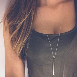 Ženska preprosta ogrlica s podolgovato obesko
