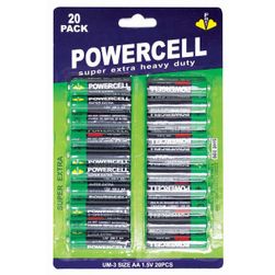 Super extra 0% Zelený ortuťový článok 20 batérií AA1,5V AA/R6/UM3 ZO_261138
