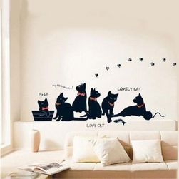 Стикер за стена - семейство котки